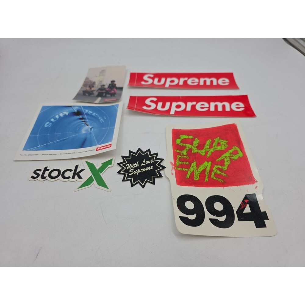 6x Supreme Sticker Lot Box Logo + 1 Stock-x